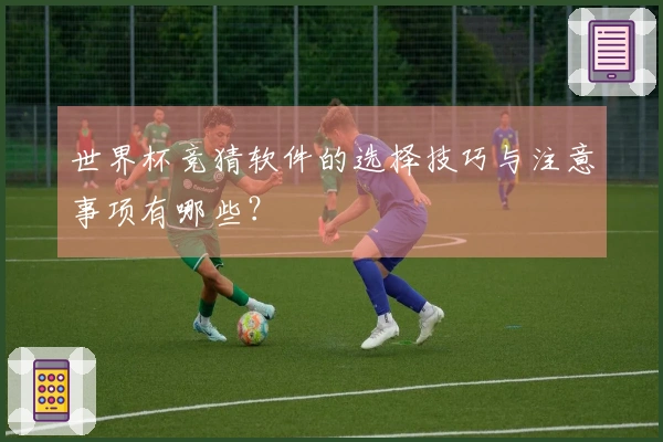 世界杯竞猜软件的选择技巧与注意事项有哪些？